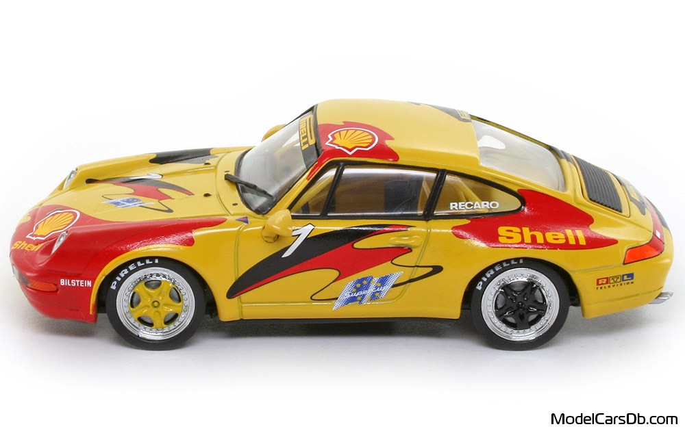1994 - Porsche 911 Cup 3.8 (993) Minichamps 1/43 (Yellow / Red) Side